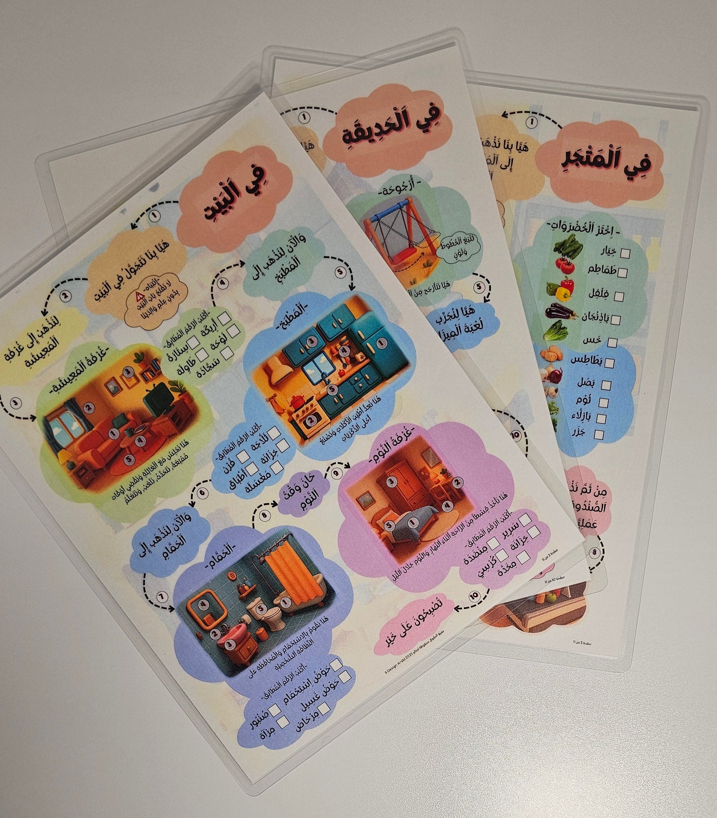 مطبوعات نشاط سلسلة الأماكن للأطفال- Digital Places activity/worksheets for kids